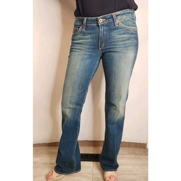 Big Star Jeans Womens 29 (30x33) Blue Bootcut Sweet Ultra Low Rise Stretch Denim - Picture 1 of 15